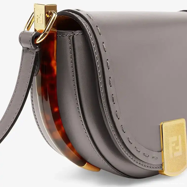 Affordable Moonlight Fendi Bag Calf Leather Grey In Logo ROMA 0428